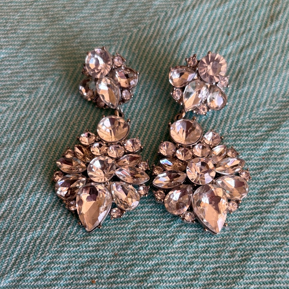 Elegant Silver and Crystal Earrings